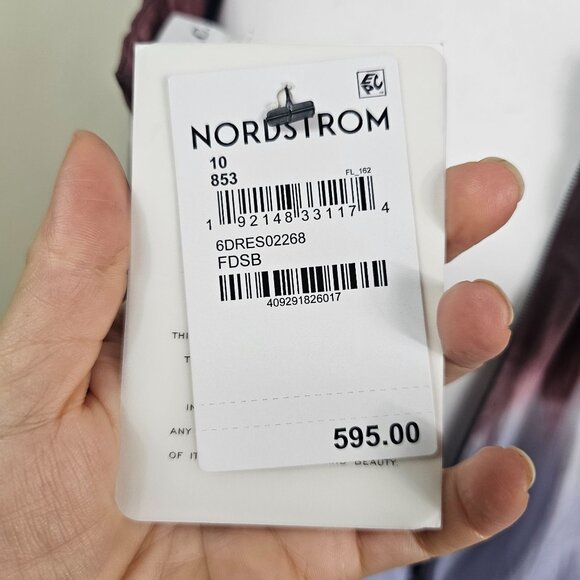 A.L.C. Blair Dip Dye Maxi Dress 10 Fudge & Sky Blue Halter Soft Girl Bohemian - Picture 11 of 14